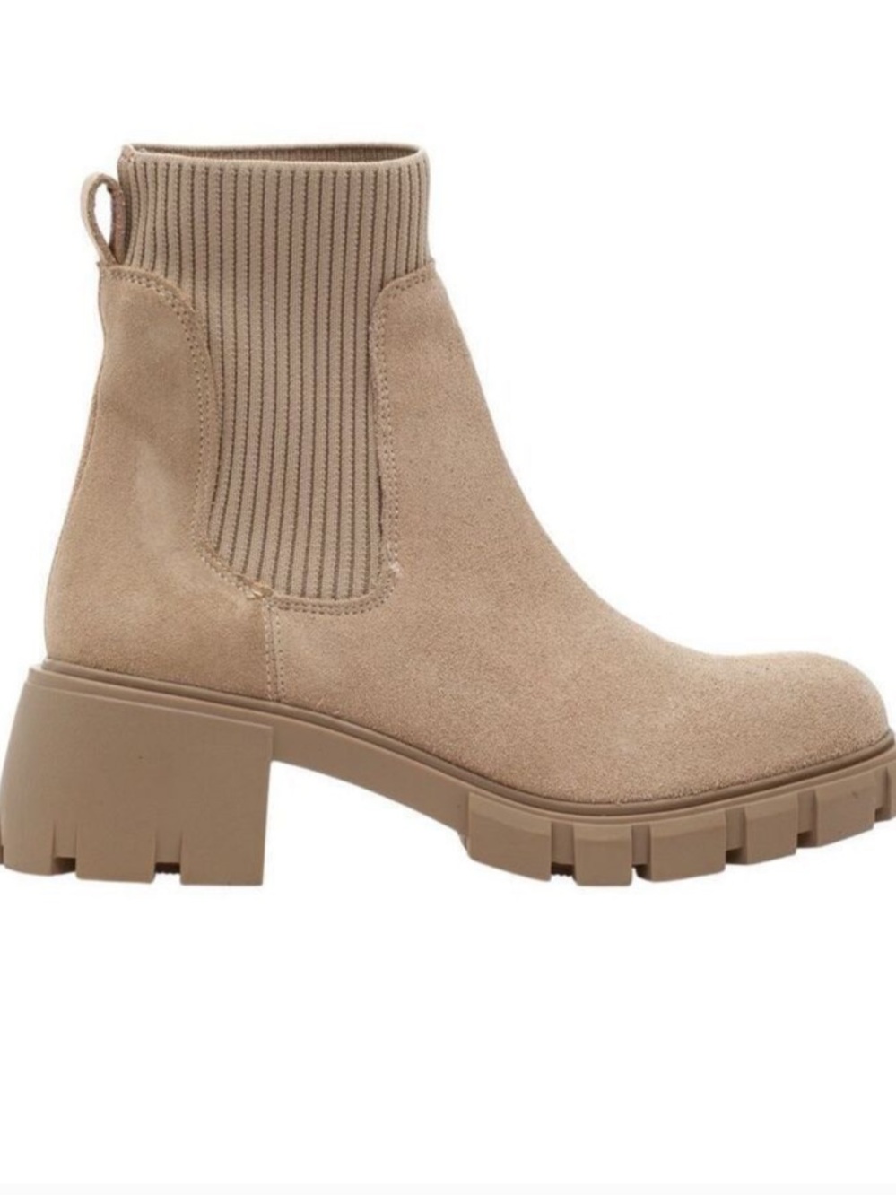 NIB STEVE MADDEN Hayle Taupe Suede Booties SZ: 7.5 - Picture 2 of 6